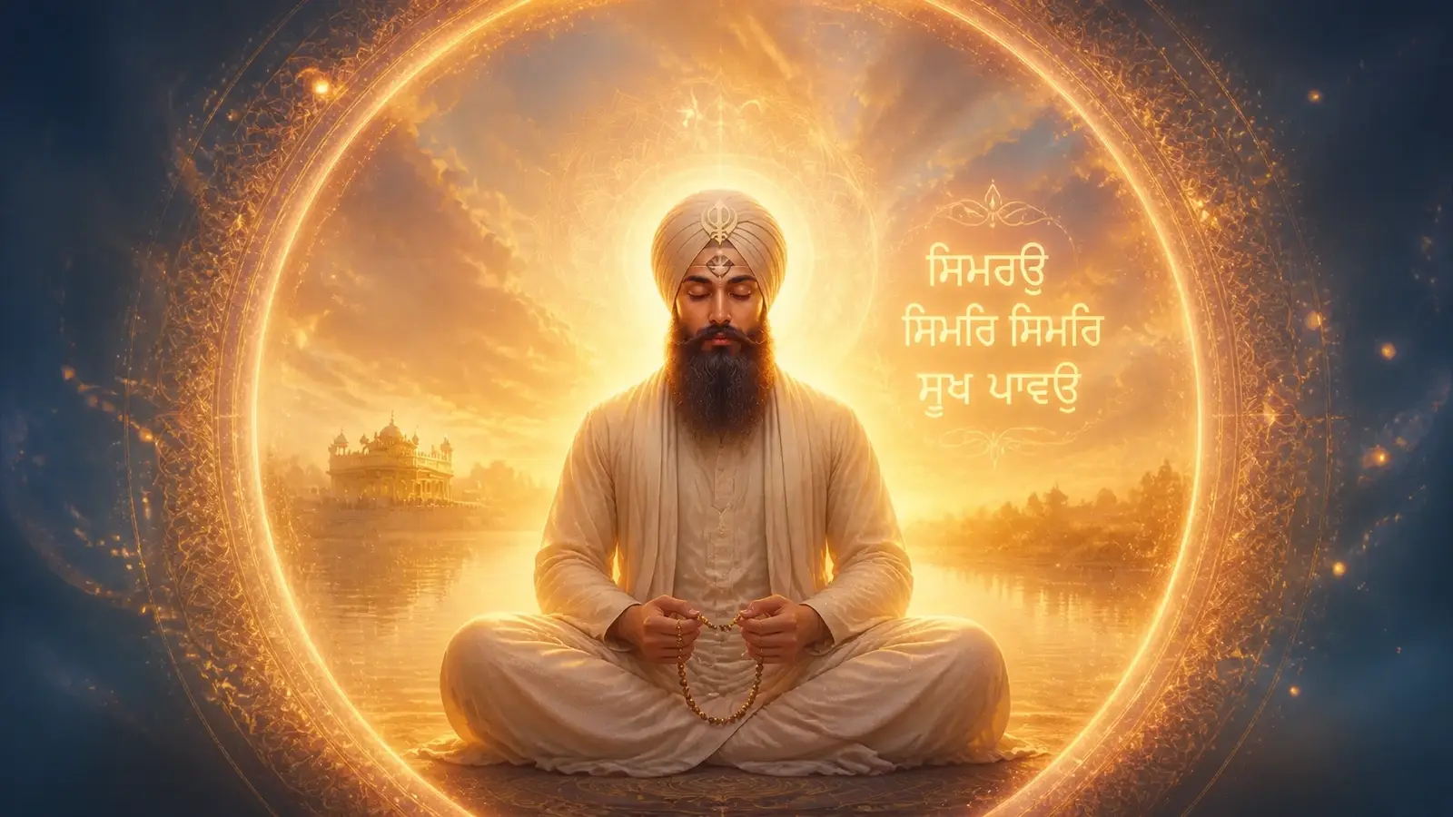 A peaceful devotional setting for remembering Waheguru through Naam Simran